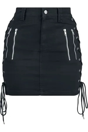 Gothicana Gootti Lyhyt hame - Short Skirt With Decorative Lacing - S- XXL - varten Naiset