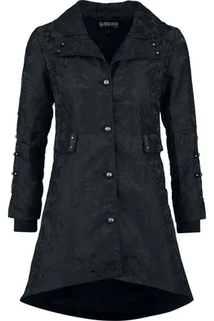 Gothicana Gootti Pitkät Takit - Coat with corset detail on back - S- XXL - varten Naiset