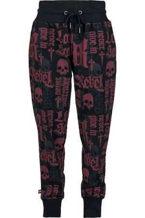 Rock Rebel Rock Collegehousut - Trousers with Rock Rebel print - S- XXL - varten Naiset