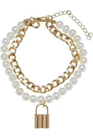 Urban classics Rannekoru - Padlock Pearl Layering Bracelet - varten Naiset