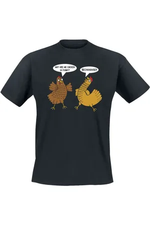 Funshirt Fun T-paita - Why are we chicken so funny? Becauuuuse!! - M- 3XL - varten Miehet