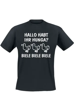 Funshirt Fun T-paita - Hallo habt ihr Hunga? Biele Biele Biele - M- 3XL - varten Miehet