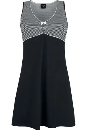 Pussy Deluxe Rockabilly Keskipitkä mekko - Mini Stripes Dress - XS- XL - varten Naiset