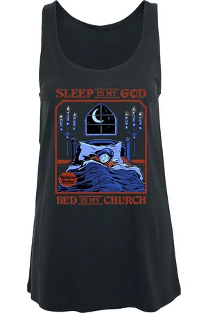Steven Rhodes Fun Toppi - Sleep is my God - Bed is my Church - S- 5XL - varten Naiset
