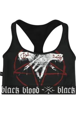 Gothicana Gootti Bikiniyläosa - Bikinitoppi pentagrammilla - S- XXL - varten Naiset