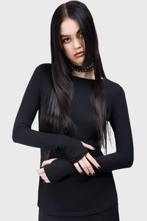 KIHILIST by KILLSTAR Gootti Pitkähihainen paita - Veilsin Top - M- 4XL - varten Naiset