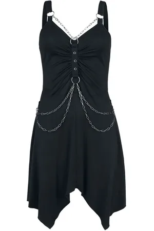 Gothicana Gootti Lyhyt mekko - Short Dress With Chains - S- XXL - varten Naiset
