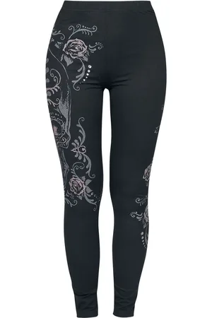Rock Rebel Rock Leggingsit - Leggingsit pääkallopainatuksella - XS- XXL - varten Naiset