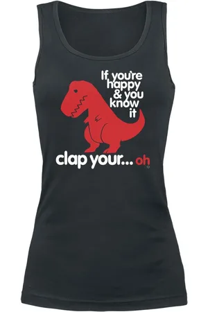 Goodie Two Sleeves Fun Toppi - Sad T-Rex - S- XXL - varten Naiset