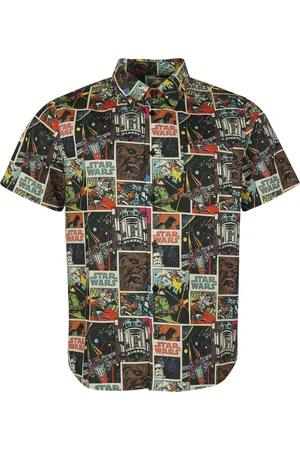 STAR WARS Disney Lyhythihainen kauluspaita - Retro Comic - M- XXL - varten Miehet