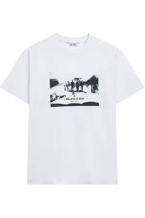 UNFAIR ATHLETICS T-paita - I believe in Riot T-Shirt White - S- 3XL - varten Miehet