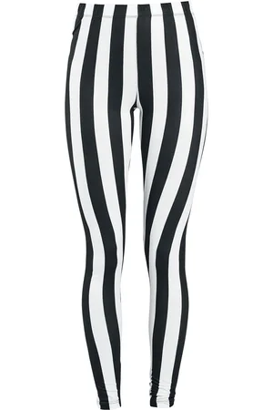 Gothicana Gootti Leggingsit - Musta-/punaraitaiset leggingsit - S- 5XL - varten Naiset