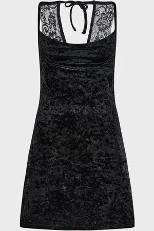 Killstar Gootti Lyhyt mekko - Burnt Obsidian Lounge Dress - S- XL - varten Naiset