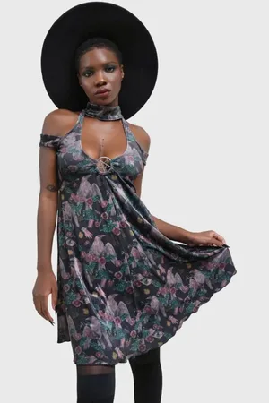 Killstar Gootti Lyhyt mekko - Corax Dress - XS- XXL - varten Naiset