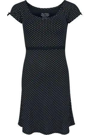 Rock Rebel Rock Lyhyt mekko - Pilkullinen Rock Rebel Rockabilly -mekko - S- XXL - varten Naiset