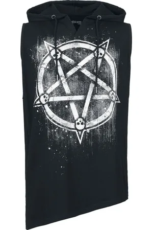 Gothicana Gootti Tank-toppi - Top with Pentagram and Skulls - S- XXL - varten Miehet