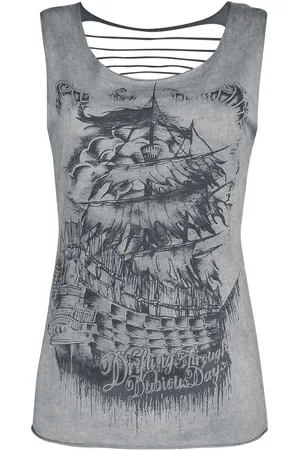 EMP Toppi - toppi leikkauksilla ja painatuksilla - S- 5XL - varten Naiset