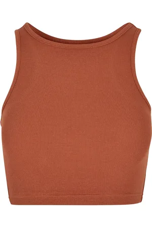 Urban classics Toppi - Ladies Cropped Rib Top toppi - XS- XL - varten Naiset