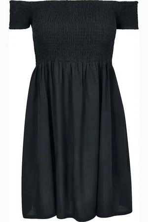 Urban classics Lyhyt mekko - Ladies Smoked Off Shoulder Dress - XS- M - varten Naiset