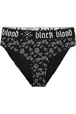 Gothicana Gootti Bikinialaosa - Bikinihousut pentagrammilla - S- XXL - varten Naiset