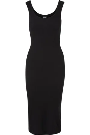 Urban classics Pitkä mekko - Ladies Rib Top Dress - XS- 3XL - varten Naiset