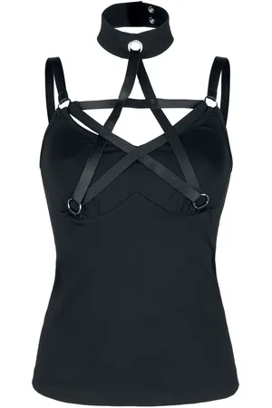 Jawbreaker Gootti Niskalenkkitoppi - Pentagram Straps Top - XS- XXL - varten Naiset
