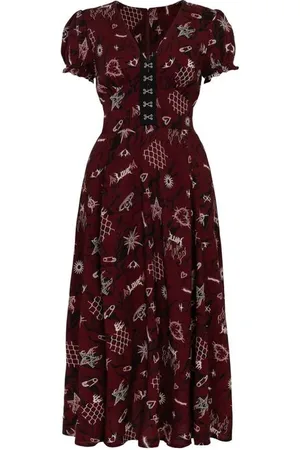 Hell Bunny Pitkä mekko - Doomed Dress - XS- 4XL - varten Naiset