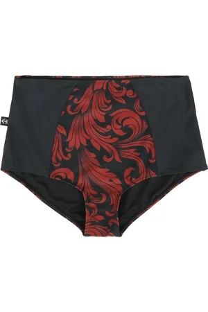 EMP Bikinialaosa - Korkeavyötäröinen bikinialaosa ornamenttikuvioilla - S- XL - varten Naiset