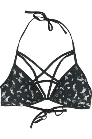 Gothicana Gootti Bikiniyläosa - Pentagrammikuvioinen bikinitoppi - M- XXL - varten Naiset