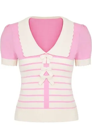 Hell Bunny Rockabilly T-paita - Jennie Top - XS- XXL - varten Naiset