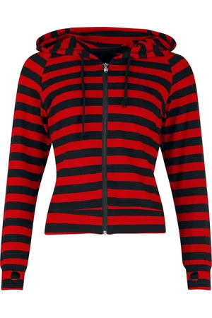 Banned Alternative Huppari - Cat Ears Striped Hoodie - S- XL - varten Naiset