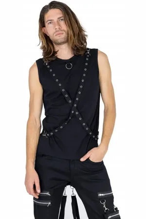 Heartless Gootti Toppi - AXFORD VEST MENS BLACK - S- XL - varten Miehet