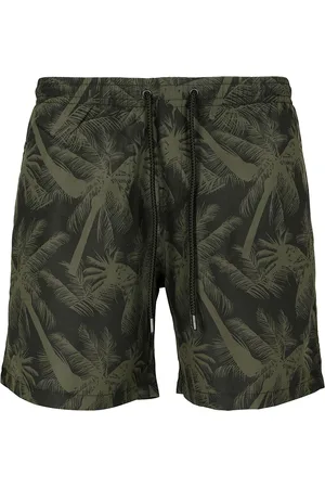 Urban classics Uimashortsit - Pattern Swim Shorts Palm - S- 5XL - varten Miehet