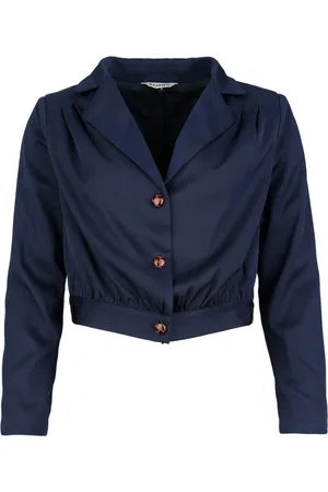 Banned Retro Rockabilly Bleiseri - Robyn Plain Jacket - XS- 4XL - varten Naiset