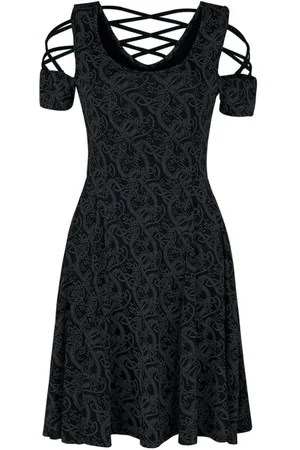 EMP Lyhyt mekko - Mekko nyöreillä ja kelttityylisillä painatuksilla - S- 5XL - varten Naiset