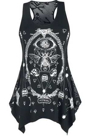 Jawbreaker Gootti Toppi - Vitriol Skull Mesh - S- 4XL - varten Naiset