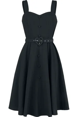 Voodoo Vixen Rockabilly Lyhyt mekko - Frenchie Flare Halter Dress - S- 4XL - varten Naiset