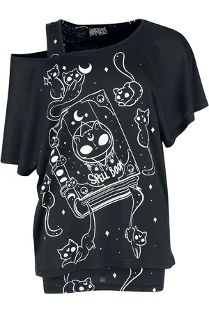 Heartless T-paita - Kitty Spellbook Top - XS- 4XL - varten Naiset