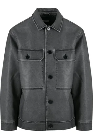 Urban classics Keinonahkatakki - Synthetic Vintage Leather Shirt Jacket - S- XXL - varten Miehet