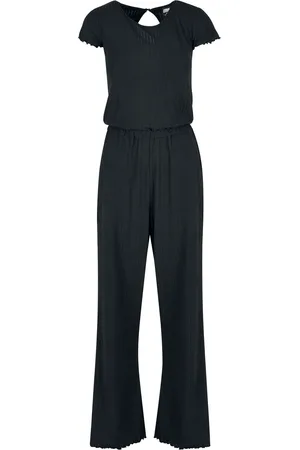 Urban classics Jumpsuit - Ladies’ rib wide-leg jumpsuit pusero - XS- XL - varten Naiset
