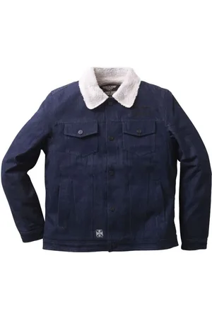 WEST COAST Välikausitakki - WCC Sherpa Lined Canvas Jacket - S- 4XL - varten Miehet