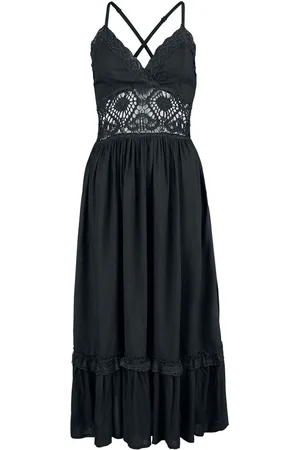 Gothicana Gootti Pitkä mekko - Maksimekko nyöreillä - S- XXL - varten Naiset