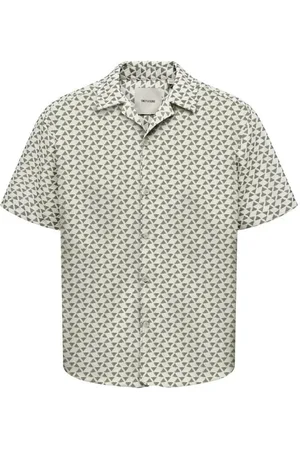 Only & Sons Lyhythihainen kauluspaita - ONSCHARMY SS RESORT AOP SHIRT - S- XXL - varten Miehet