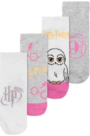 Harry Potter Sukat - Hedwig - Gleis 9 3/4 - Logo - 4er Set - EU35-38- EU 39-42 - varten Naiset