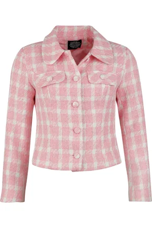 H&R London Välikausitakki - Gemma Gingham Jacket - XS- XXL - varten Naiset