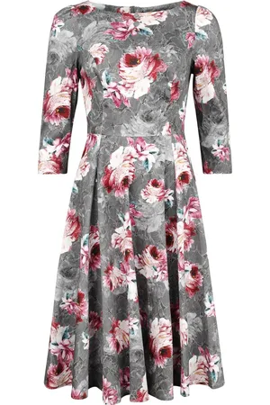 H&R London Rockabilly Keskipitkä mekko - XS- M - varten Naiset