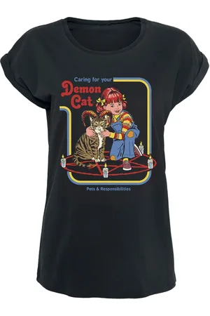 Steven Rhodes Fun T-paita - Demon Cat - S- 4XL - varten Naiset
