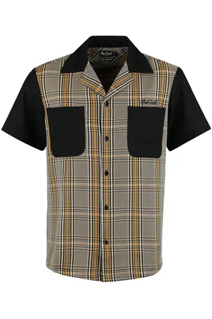 Chet Rock Rockabilly Lyhythihainen kauluspaita - Douglas Shirt - S- 4XL - varten Miehet