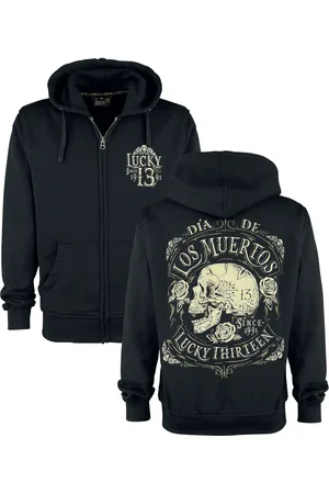 Lucky 13 Rockabilly Vetoketjuhuppari - Dead Skull - S- XXL - varten Miehet