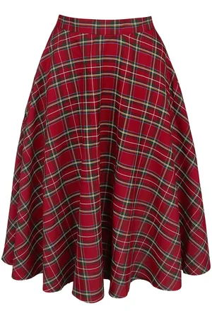 Hell Bunny Rockabilly Keskipitkä hame - Irvine Skirt - XS- 4XL - varten Naiset